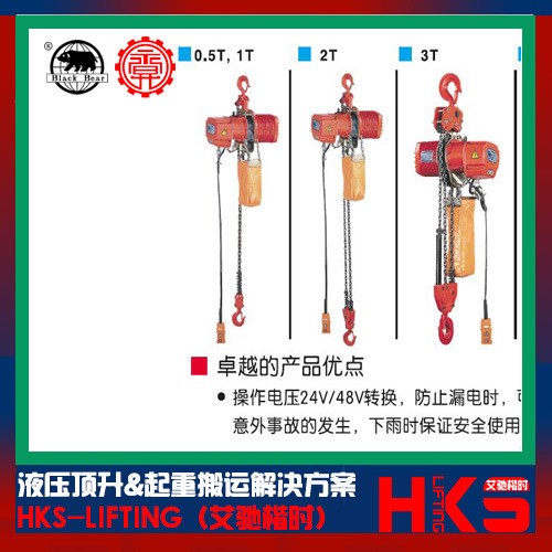 臺(tái)灣黑熊YSL-100 YSH-100 YSL-200 YSS-200 YSH-300環(huán)鏈電動(dòng)葫蘆