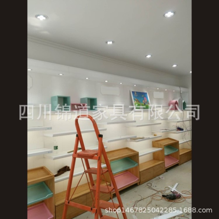 廠家定制童鞋展示柜 母嬰店展示烤漆展示覽柜童鞋童裝專賣(mài)店展柜