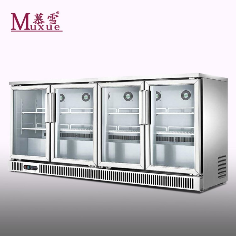 1.8米4門商用酒店冰柜 飲料展示柜臥式冷藏柜啤酒吧臺柜保鮮冰箱