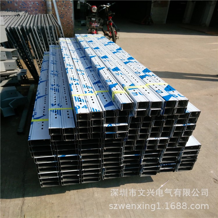 電信通訊工程專用金屬橋架 托盤式鍍鋅線槽橋架 電纜走線槽300100
