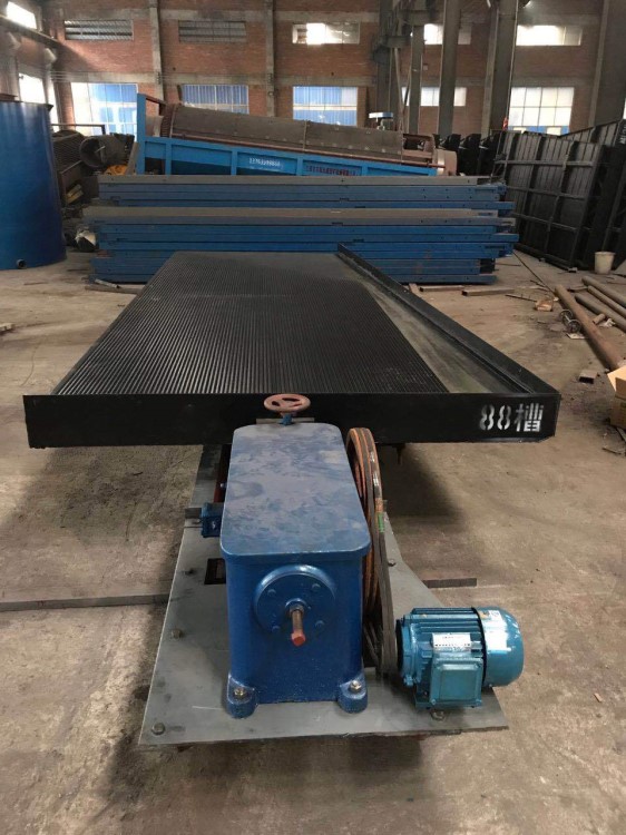 石城選礦搖床 選金選煤玻璃鋼6S重選搖床設備 1500*4500*1300搖床