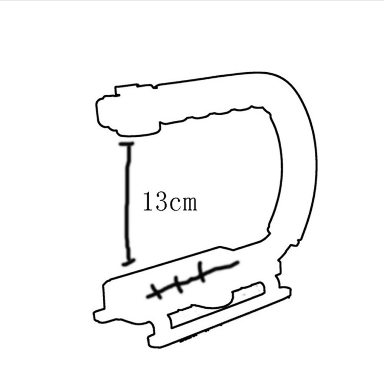卡利欧闪光灯C型支架 dv微电影单反手持支架 U型摄影摄像相机支架