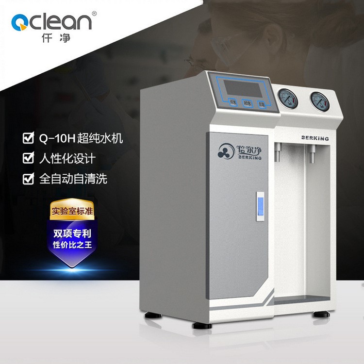廠家直銷仟凈Q-10H小型水儀 配置衛(wèi)生組件實驗室級超水儀