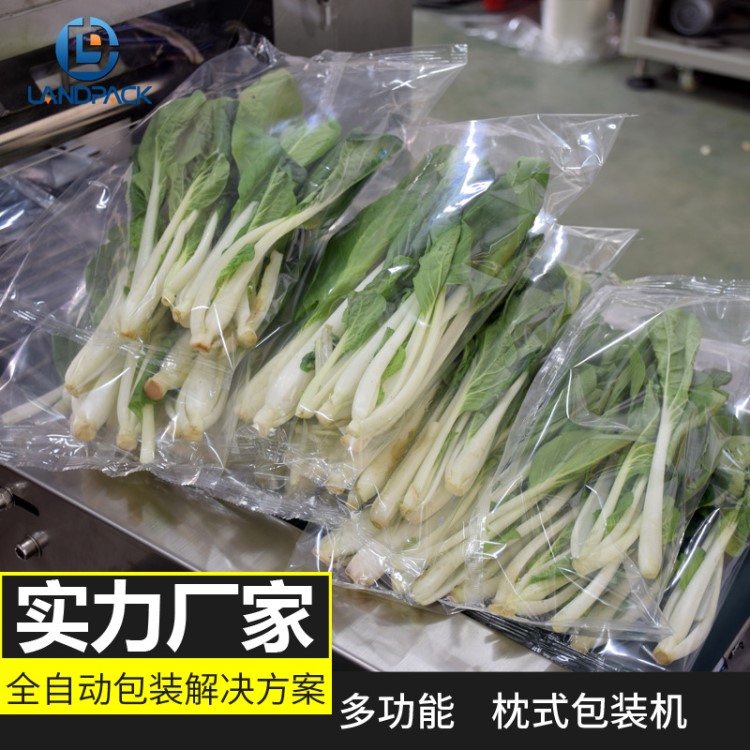 葉菜包裝機 攬德產地貨源枕式全自動新鮮果蔬套袋機生菜包裝機械