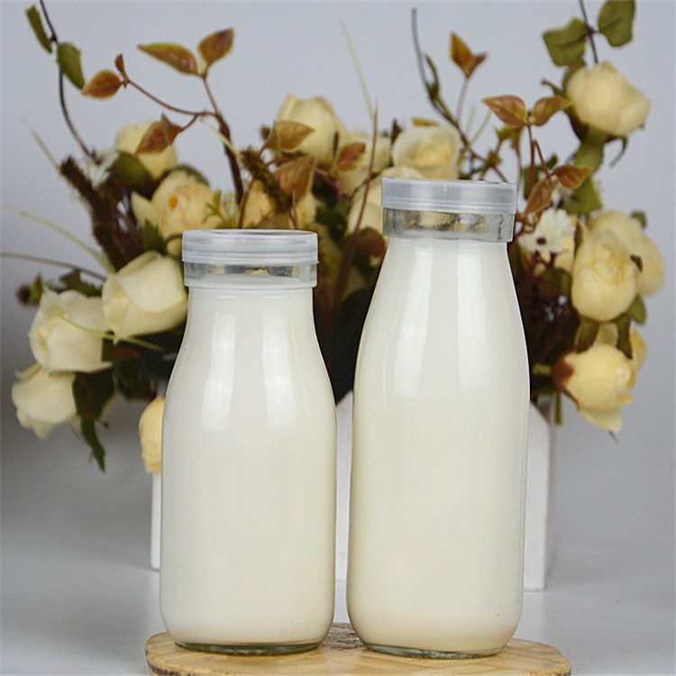 厂家批发250毫升鲜奶瓶酸奶玻璃瓶高透明食品玻璃瓶奶茶饮料