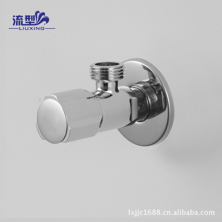 全銅三角閥 衛(wèi)浴潔具廠家批發(fā) 衛(wèi)生間電鍍加厚角閥