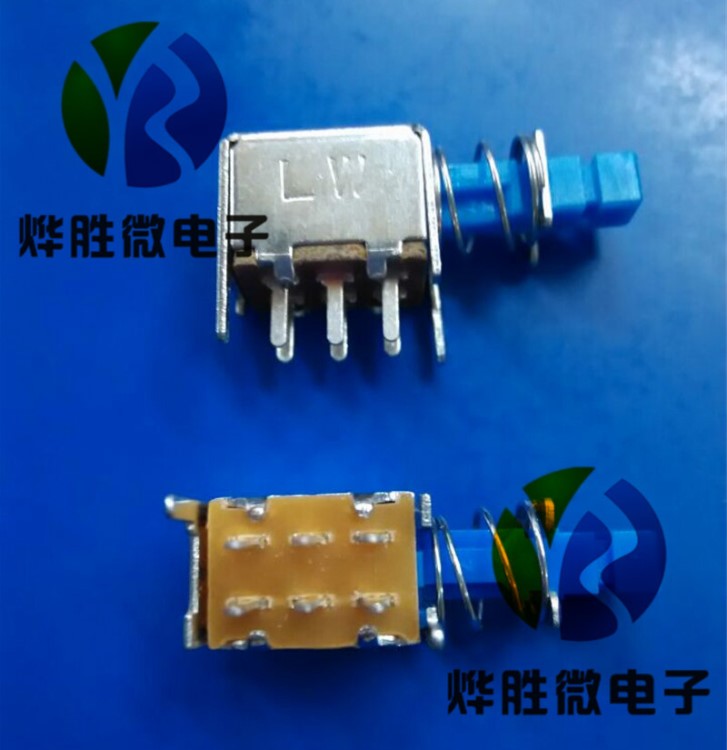 A04 雙排 藍(lán)色 直鍵開關(guān) 按鍵開關(guān) 自鎖開關(guān) 22*6.6*12  廠家直銷