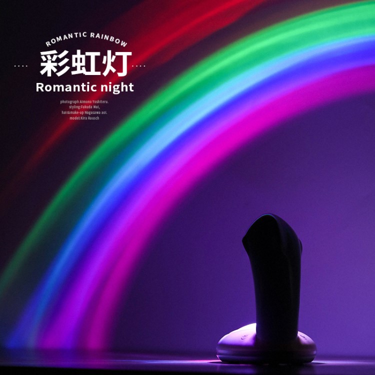 逗逗苗 usb新奇特海豚彩虹投影燈 led小夜燈創(chuàng)意禮品廠家直銷批發(fā)