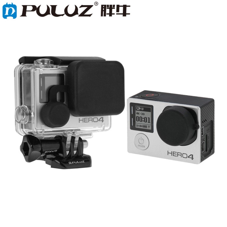 PULUZ胖牛 GoPro配件 Hero4/3+鏡頭蓋 電池蓋+攝像機(jī)側(cè)蓋