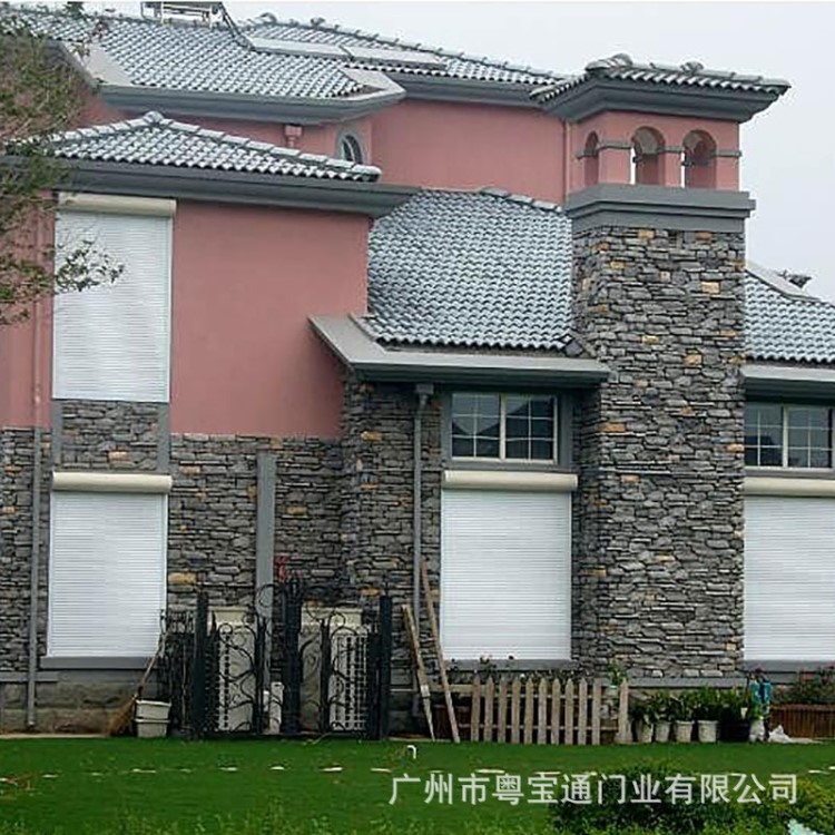 廠家定做歐式卷簾窗別墅遙控防盜窗鋁合金電動卷簾窗卷簾門窗