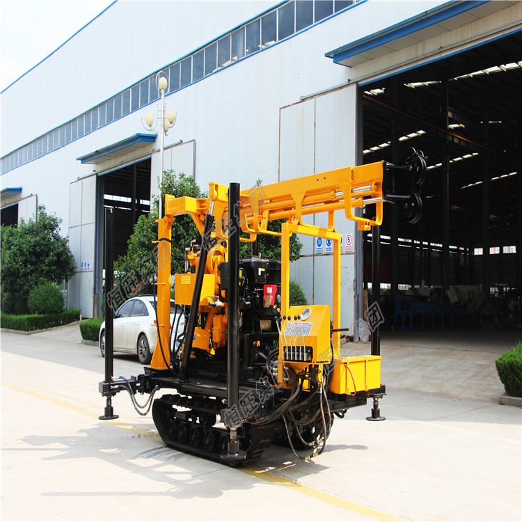 供应液压橡胶履带式水井钻机 230米钻岩机 液压打井机