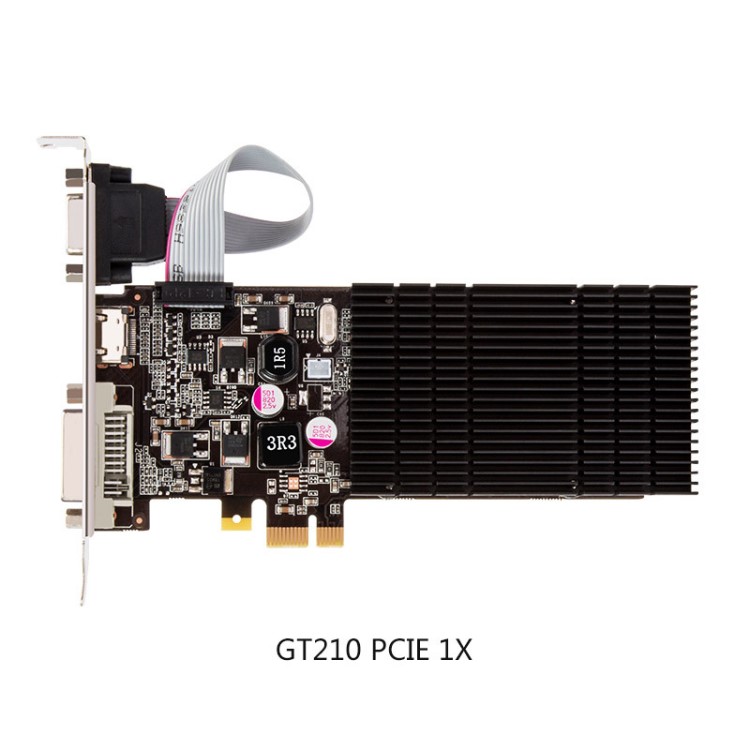 磐鐳 GT210 PCIE1X服務(wù)器專用雙屏 1G 1X 1U2U小機(jī)箱通用工控顯卡