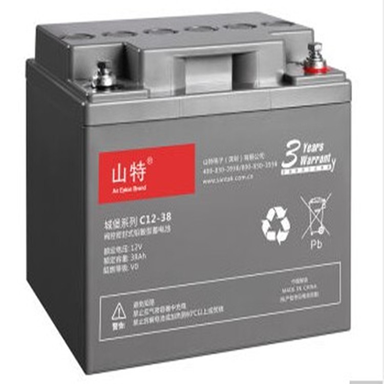 山特電子山特蓄電池12V38AH C12-38 SANTAK免維護鉛酸ups蓄電池