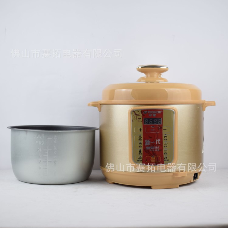 廠家現(xiàn)貨直銷5L電壓力鍋 禮品會銷家電下鄉(xiāng) 高壓鍋一年包換