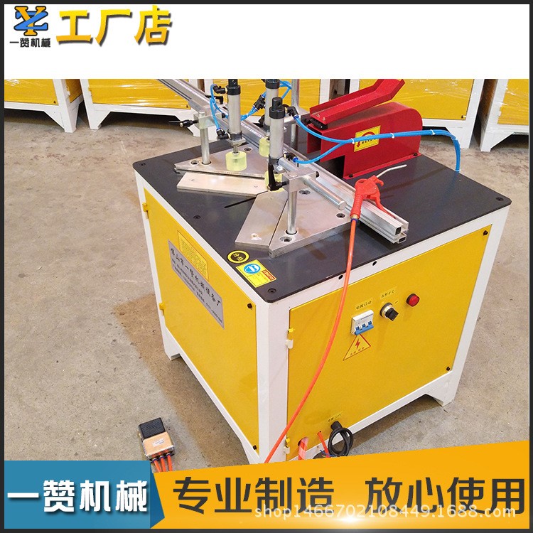 廠直銷 鋁型材櫥柜雙45度切割機 氣動櫥柜晶鋼門設備廠家 介鋁機