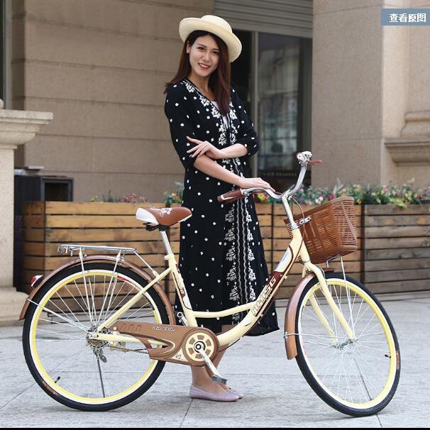 自行車女式單車學生成人公主款淑女車 24/26寸學生休閑車復古普通