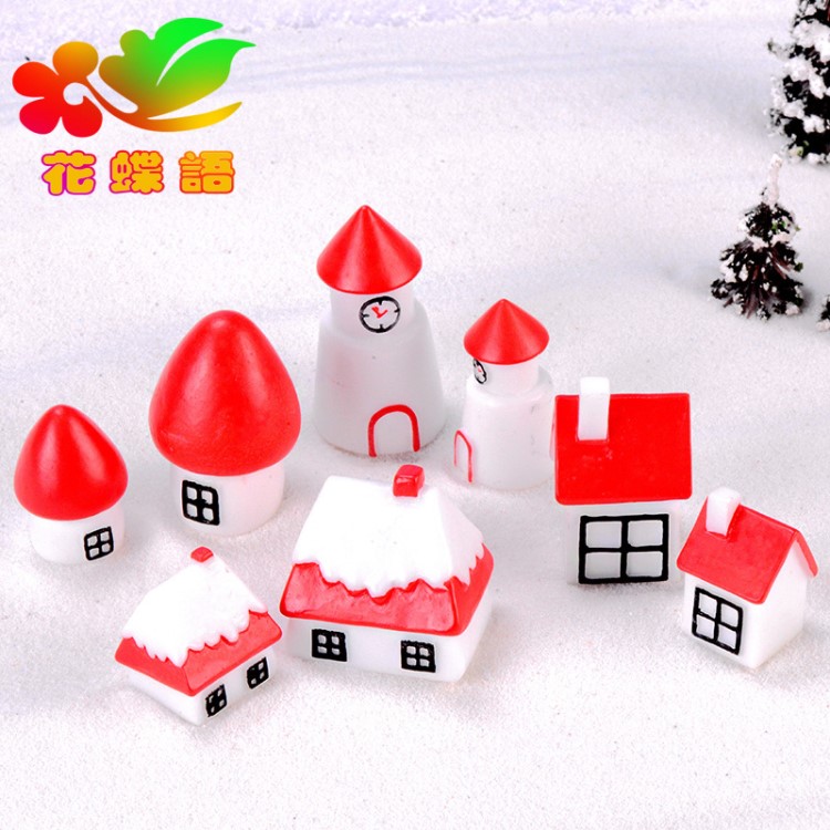 圣誕房子新年ins裝飾工藝品飾品擺件攝影道具卡通城堡雪景小禮品