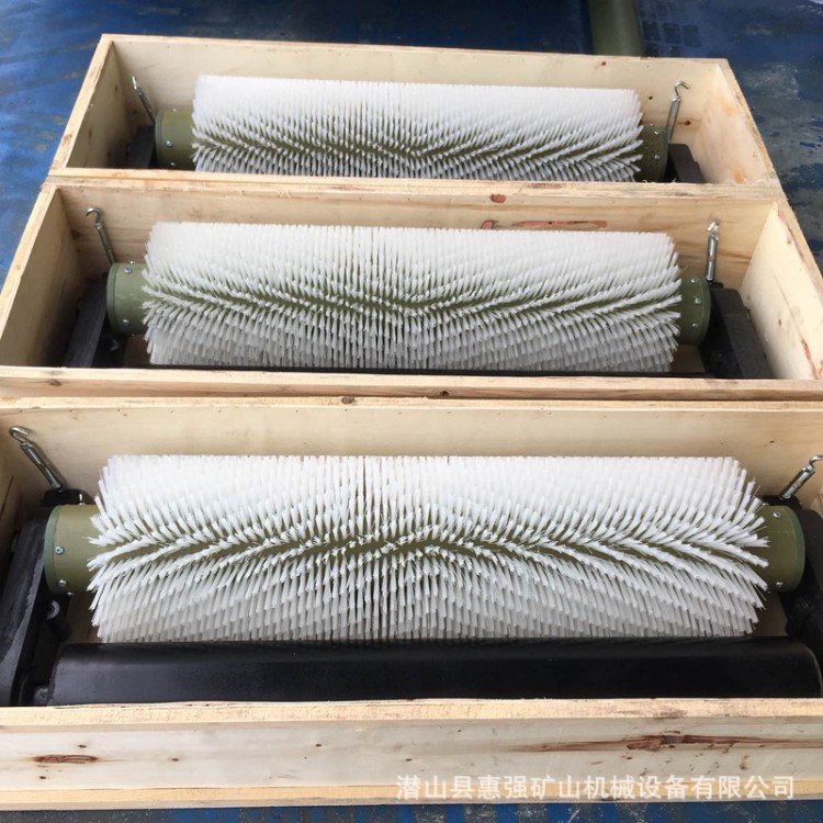 電動滾刷清掃器 皮帶清掃器 電廠水泥煤礦選煤廠無動力毛刷清掃器