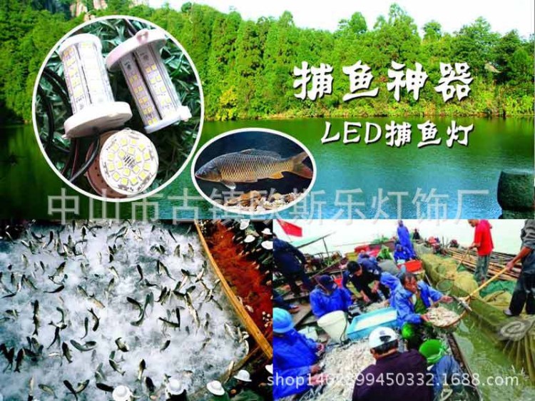 LED捕魚燈引魚水下集魚捕魚集魚燈誘魚燈水下燈水下誘魚燈水下燈