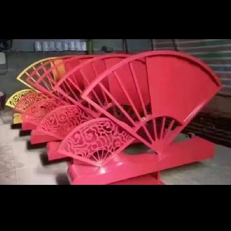 扇形核心價值觀廣告牌 立體扇葉造型雙面扇葉造型文明價值觀文字