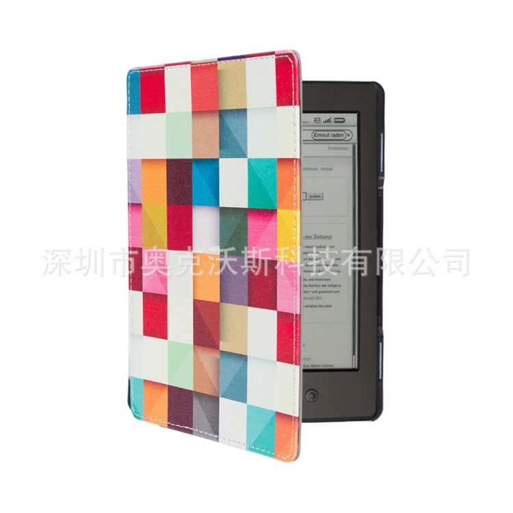 適配kindle4/k5電子書保護(hù)套 彩繪皮套適配 k4 k5保護(hù)套 廠家現(xiàn)貨