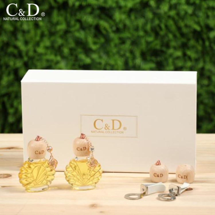 時尚香氛汽車風口香薰  禮盒套裝 無火香熏 C&amp;D香薰 空氣清新盒