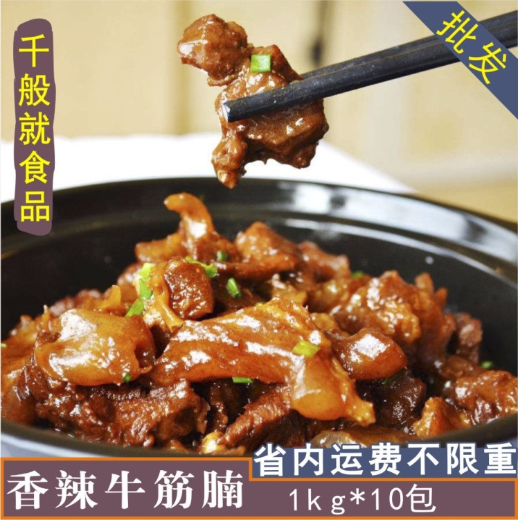 香辣牛筋腩已调味冷冻熟牛腩牛肉萝卜牛腩1kg