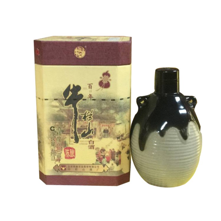 批發北京百年牛欄山二鍋頭白酒 陳釀三年52度濃香型400ml *6瓶箱