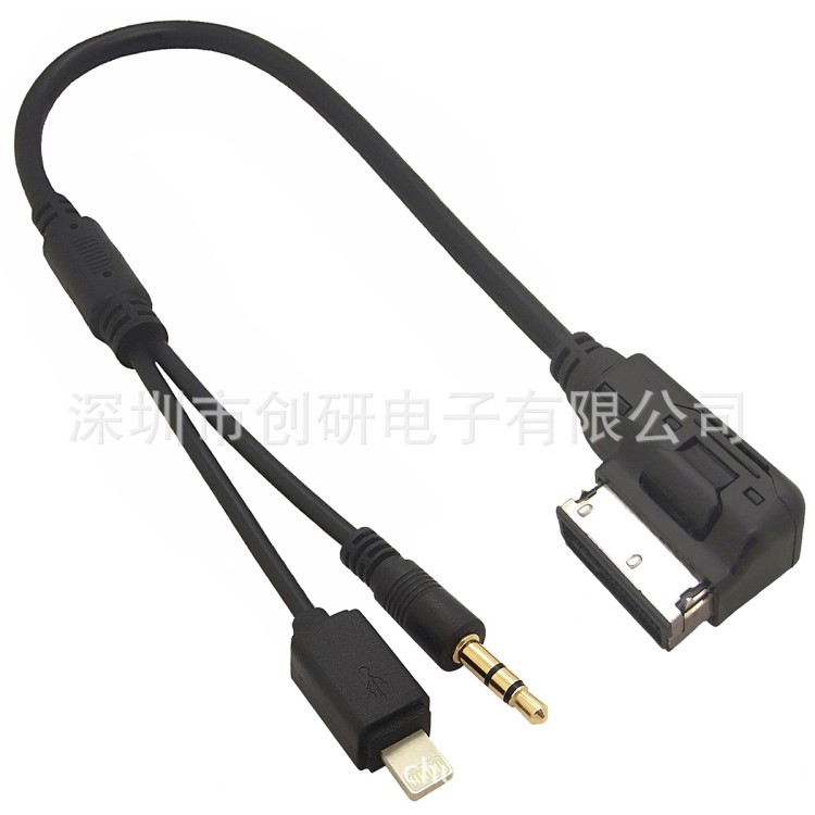 廠家直銷 汽車用品大眾奧迪AMI音頻線 充電 iPhone6 5s 5c 5