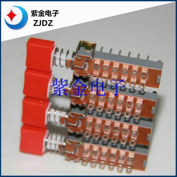 厂家供应 直键开关自锁开关 各种机械灰琴键开关价格实惠