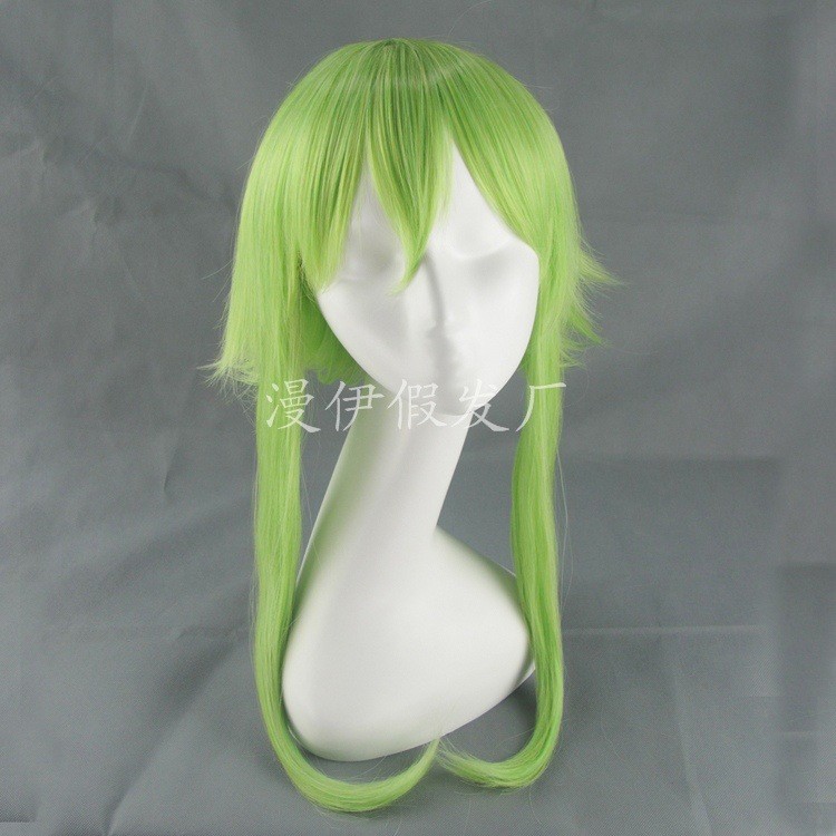 cosplay 假發(fā)Vocaloid GUMI 嫩綠鬢角加長 廠家直銷代發(fā)wig