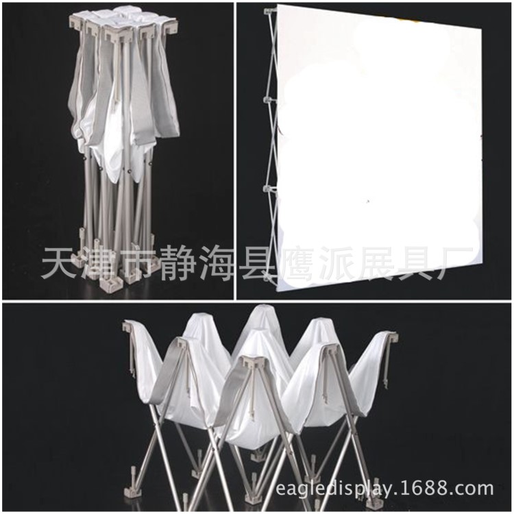 廠家供應(yīng)3x3鋁合金布藝?yán)W(wǎng)展架 便攜式快秀展架道具批量畫面制作