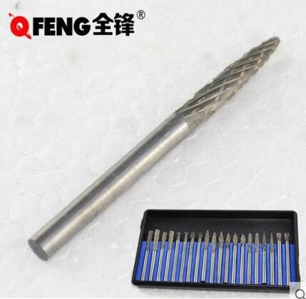 电磨配件钨钢磨头打磨头钨钢硬质合金旋转锉3X3mm 双纹