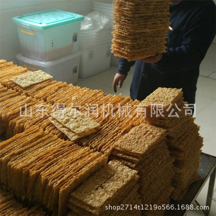 得爾潤炸薄脆機械 全自動膨化食品生產流水線 油炸配套設備價格