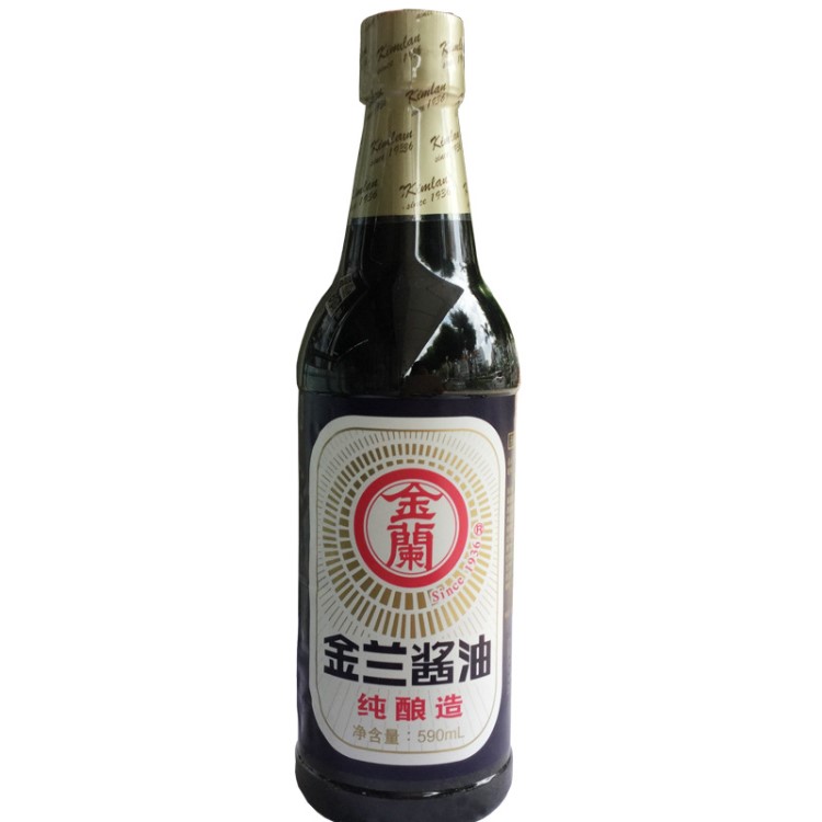 批发台湾原装 金兰酿造酱油590ML 凉拌沾饺 三杯鸡调料