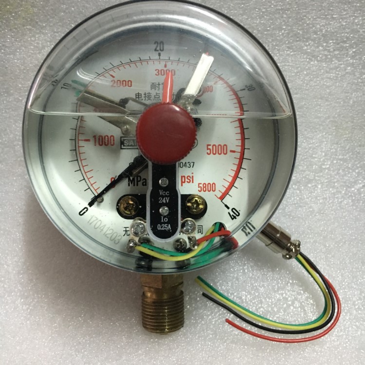 徑向磁敏電接點24V耐震電接點壓力表 耐震磁敏電接點表YNMC100