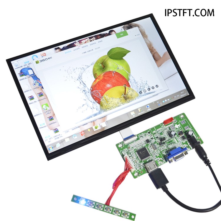 人臉識別10.1寸IPS液晶屏電腦顯示器DIY套件(全視角高清LED背光)