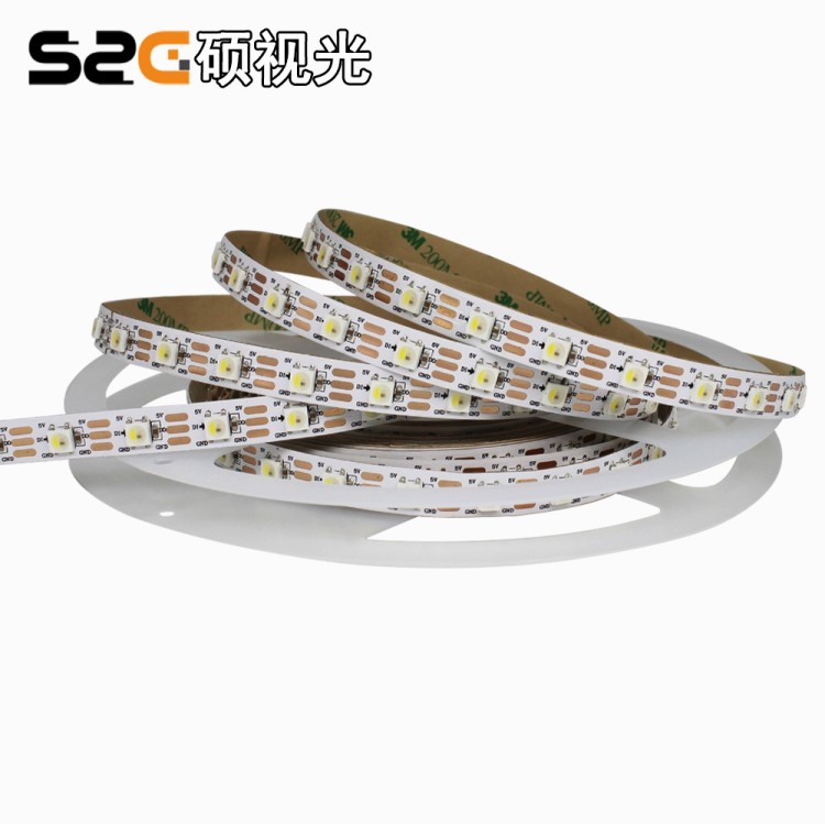  幻彩燈帶 rgbww四合一 5v 內置ic6812 ktv夜景亮化燈條 