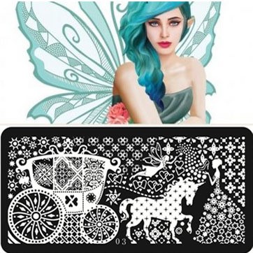 ebay印花模板鋼板 美甲用品批發 DIY指甲彩繪 藍膜長方形