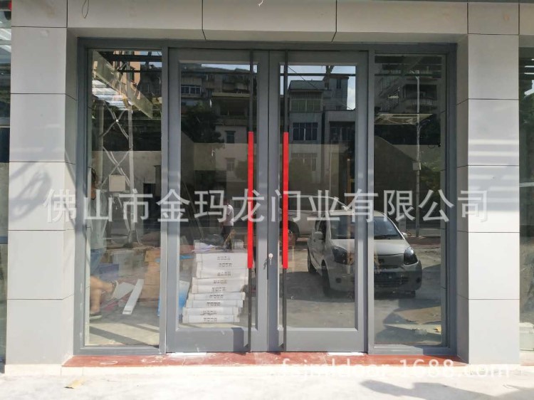 披薩店鋁合金門，西餐廳鋁合金門 灰色、黑色現(xiàn)貨供應