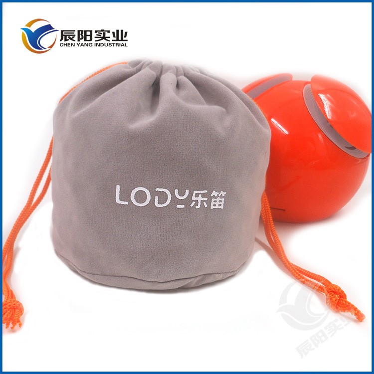 廠家定制束口圓底抽繩絨布袋 智能機器人收納保護布套 禮品絨布袋