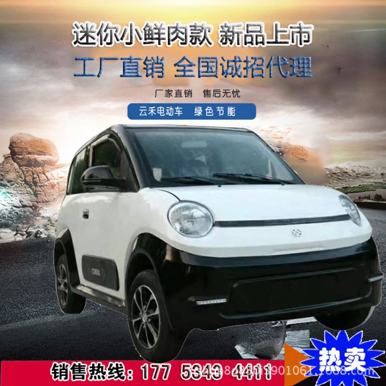 2019雅迪款小鮮肉款新能源電動汽車代步車油電兩用觀光車工廠直銷