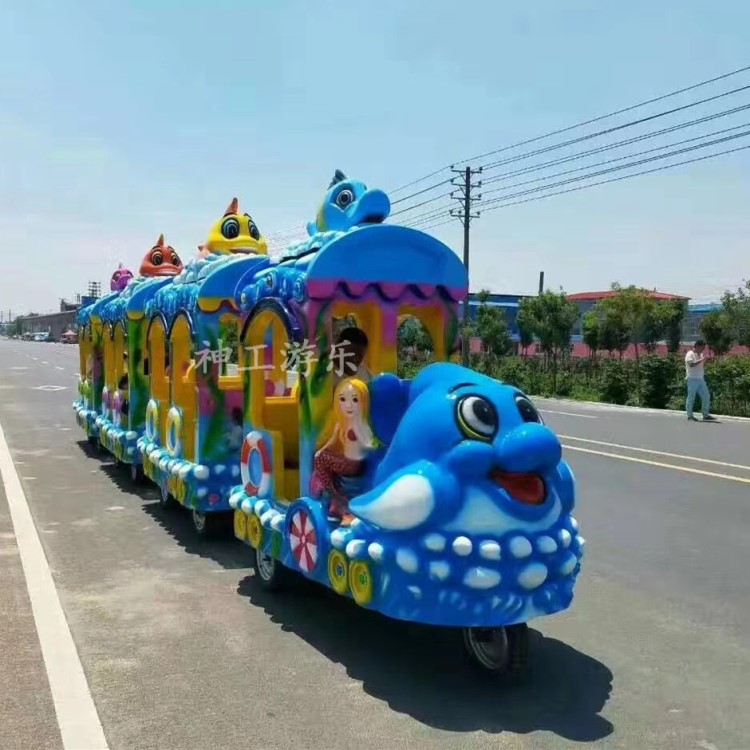 兒童游樂設(shè)備 海洋火車無軌觀光小火車 親子電動仿古小火車可定制