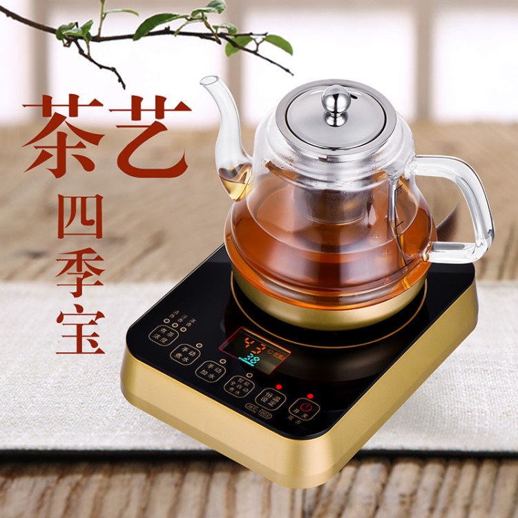 耐熱玻璃養(yǎng)生壺自動(dòng)上水壺多功能電熱燒水壺花草茶壺煮茶器快速爐