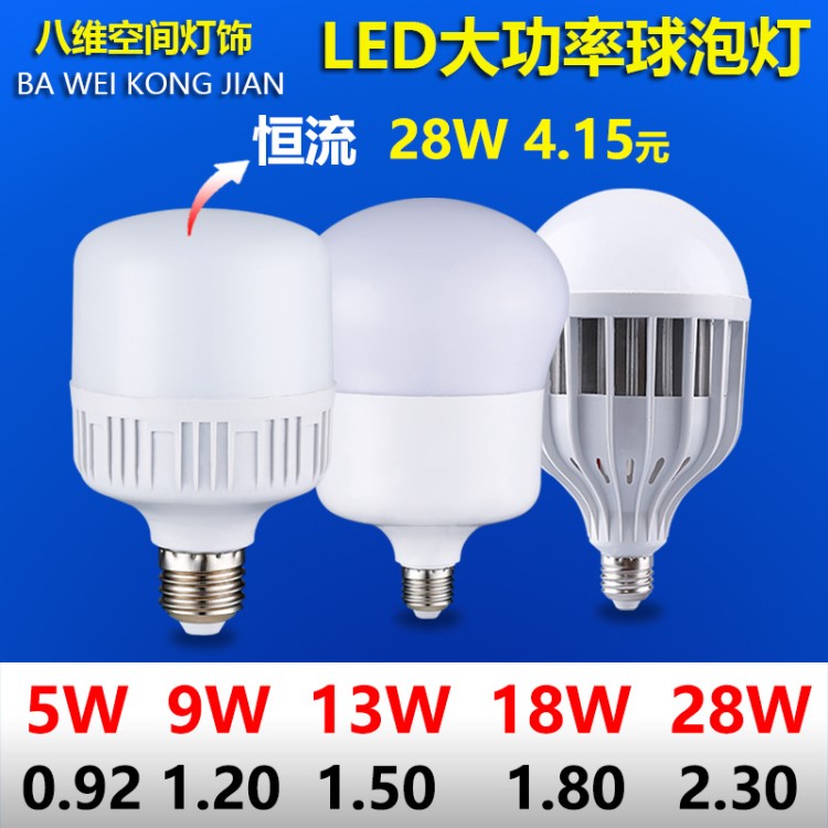 八維空間 白光E27led燈泡 大功率鳥籠款燈泡 白富美高富帥球泡燈