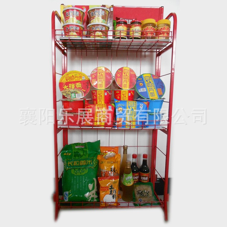 生產(chǎn)方便面展示架 干脆面展架 超市貨架 食品架 炸醬面展示架