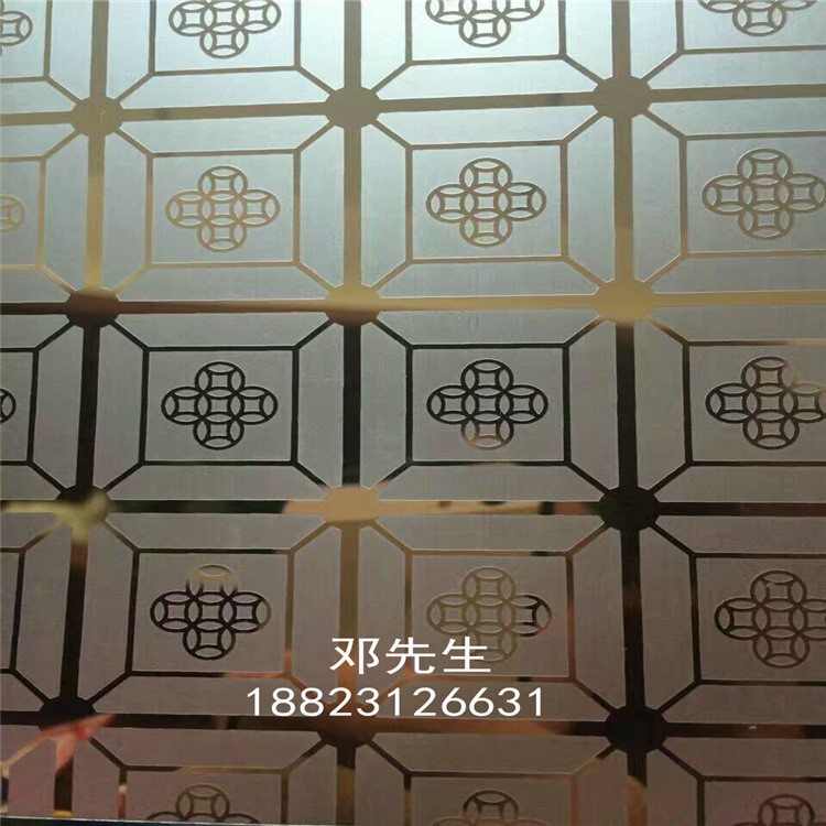 不銹鋼門廠蝕刻板   吊頂天花幕墻蝕刻板  鏡面玫瑰金蝕刻花