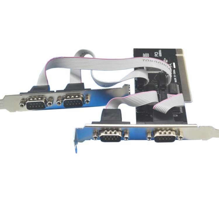 e宙PCI 4串口卡 PCI轉RS232卡 PCI轉COM口 多接口 臺式機針 擴展
