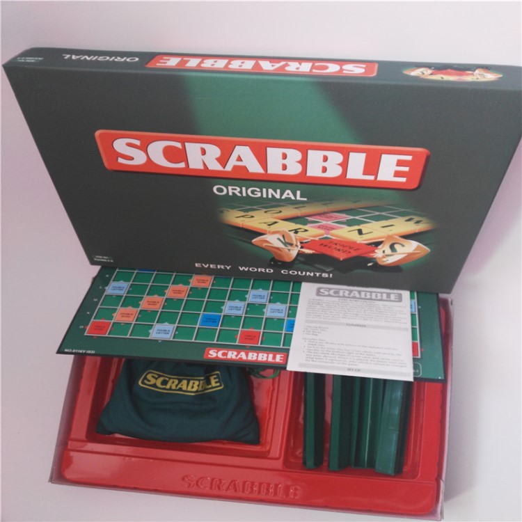 升級版Scrabble英語法語拼字游戲桌游英文法文教學輔助拼詞比賽