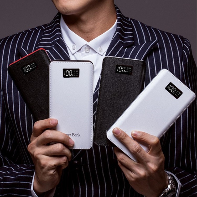 2.1A數(shù)字顯示屏充電寶移動(dòng)電源4輸出口適用蘋果安卓手機(jī)接口充電